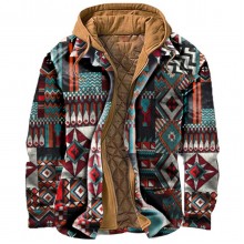 Men's thickened quilted printed jacket HF0408-05-01