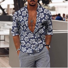 floral print men's shirt HF0419-01-03