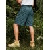 Men Solid Utility Multi Pocket Zip Designed Mid Length Cargo Shorts